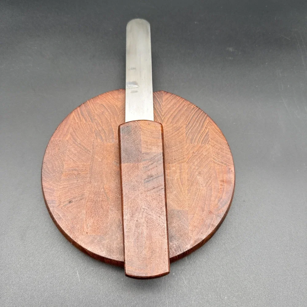 VTG Jens Quistgaard for Dansk Teak Cheese Cutting Board with Built in Knife 11.5